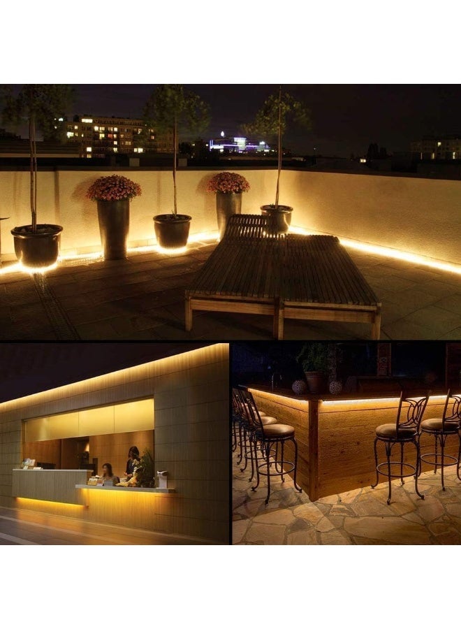 50M LED Strip Light Roll Warm White | 220V Direct Plug Waterproof Rope Light | Flexible Indoor & Outdoor Decorative Lighting, 3000K - Image 2